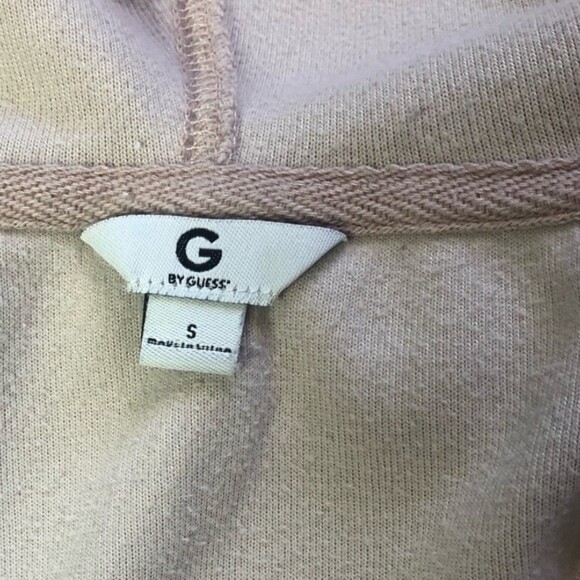 G by Guess Pink Drawstring Hooded Plush Zip Up Long Sleeve Jacket - Picture 5 of 6